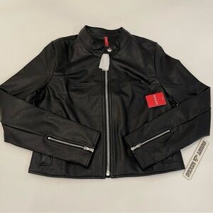 Spanx Leather Like Black Moto Jacket